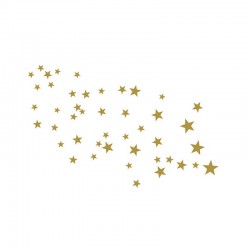 déco chambre enfant design - stickers étoiles dorées
