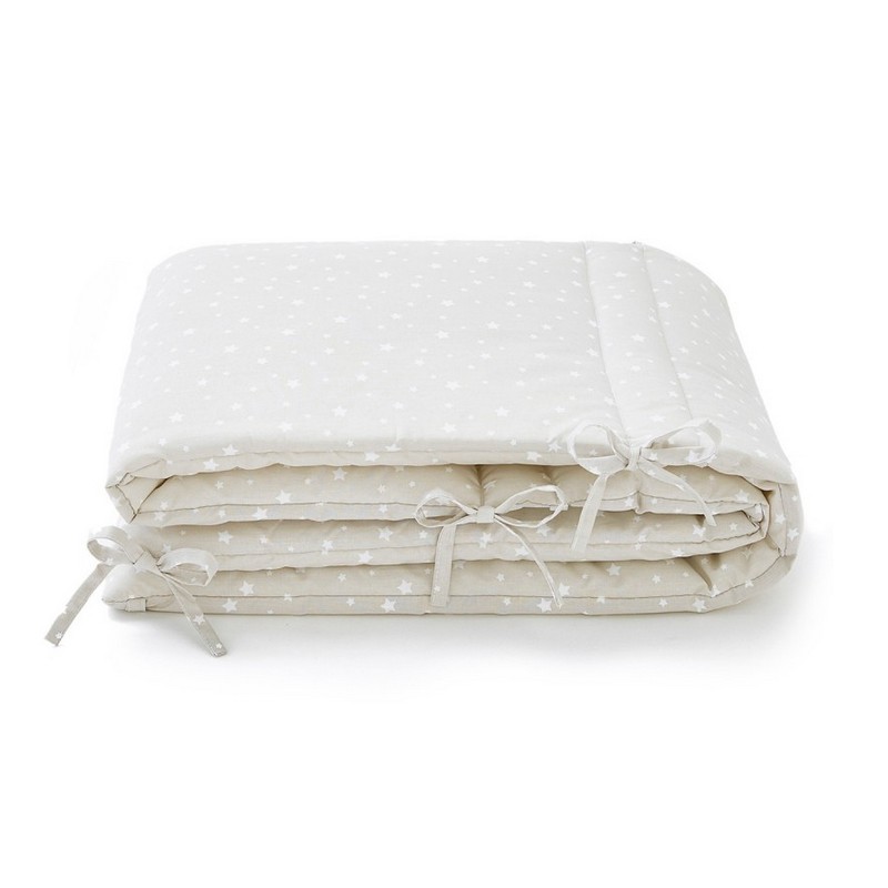 Tour De Lit Etoiles Gris Perle