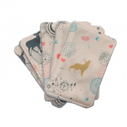 Lingette lavable lior rose chouchouette nature loup etoile gifty baby