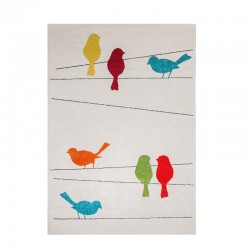 Tapis oiseaux art for kids colorés sur gifty baby