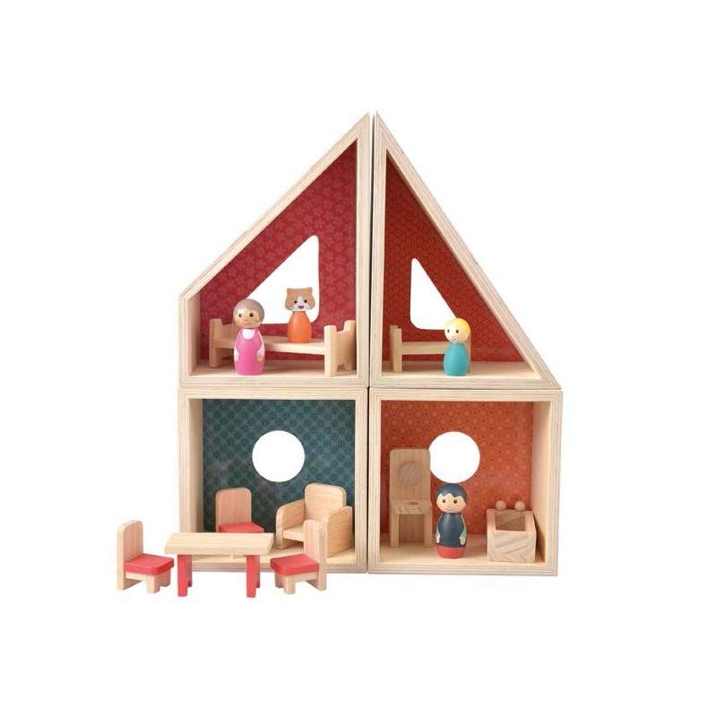 VGEBY Maison de poup/ées pour Enfant Loft en Bois Maison Mod/èle Kits Bricolage /à la Main Miniature Maison de Poup/ées Jouet Cadeau